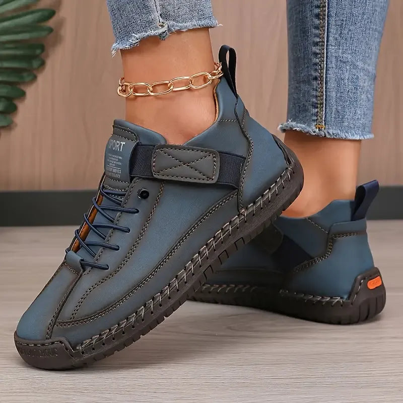 Dames Casual Sneakers – Veters en Klittenbandsluiting