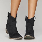 Dames Cowboy Enkellaarsjes – Western Model met Blokhak