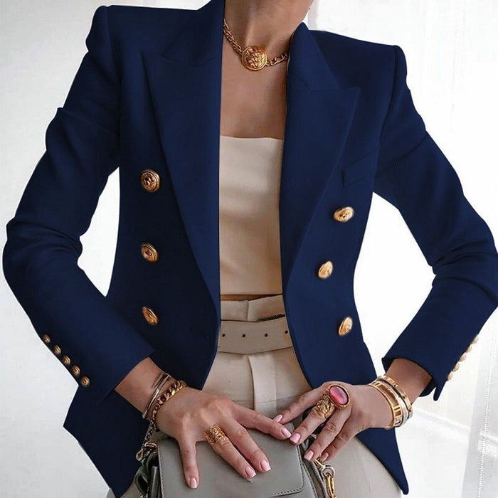 Double-breasted blazer with gold buttons - Victoria