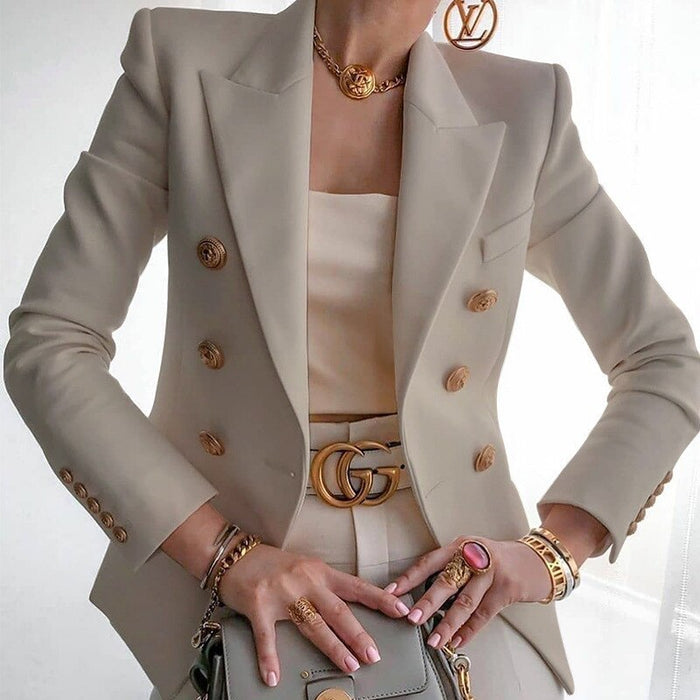 Double-breasted blazer with gold buttons - Victoria