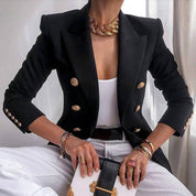 Double-breasted blazer with gold buttons - Victoria