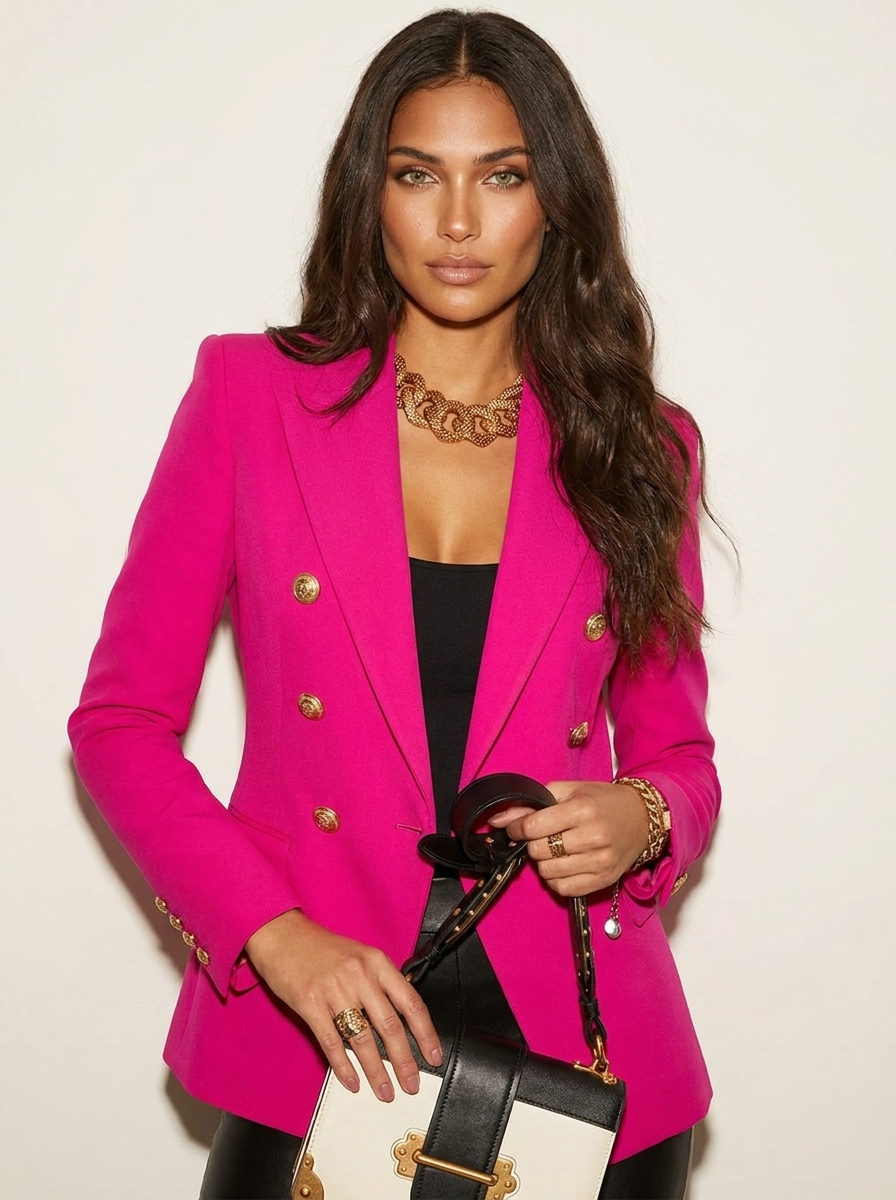 Double-breasted blazer with gold buttons - Victoria