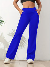 Comfortable high-waisted flared trousers - Nora