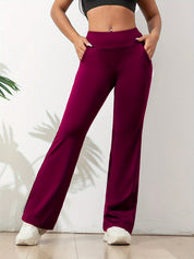 Comfortable high-waisted flared trousers - Nora