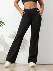 Comfortable high-waisted flared trousers - Nora