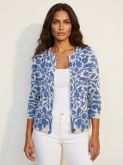 Dames Gebreid Vest – Kleurrijk Patroon met Knopen