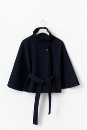 Dames Cape Jas – Luxe Breasted Korte Jas