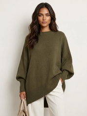Dames Gebreide Trui – Oversized Model met Ronde Hals