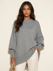 Dames Gebreide Trui – Oversized Model met Ronde Hals