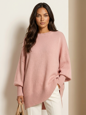 Dames Gebreide Trui – Oversized Model met Ronde Hals