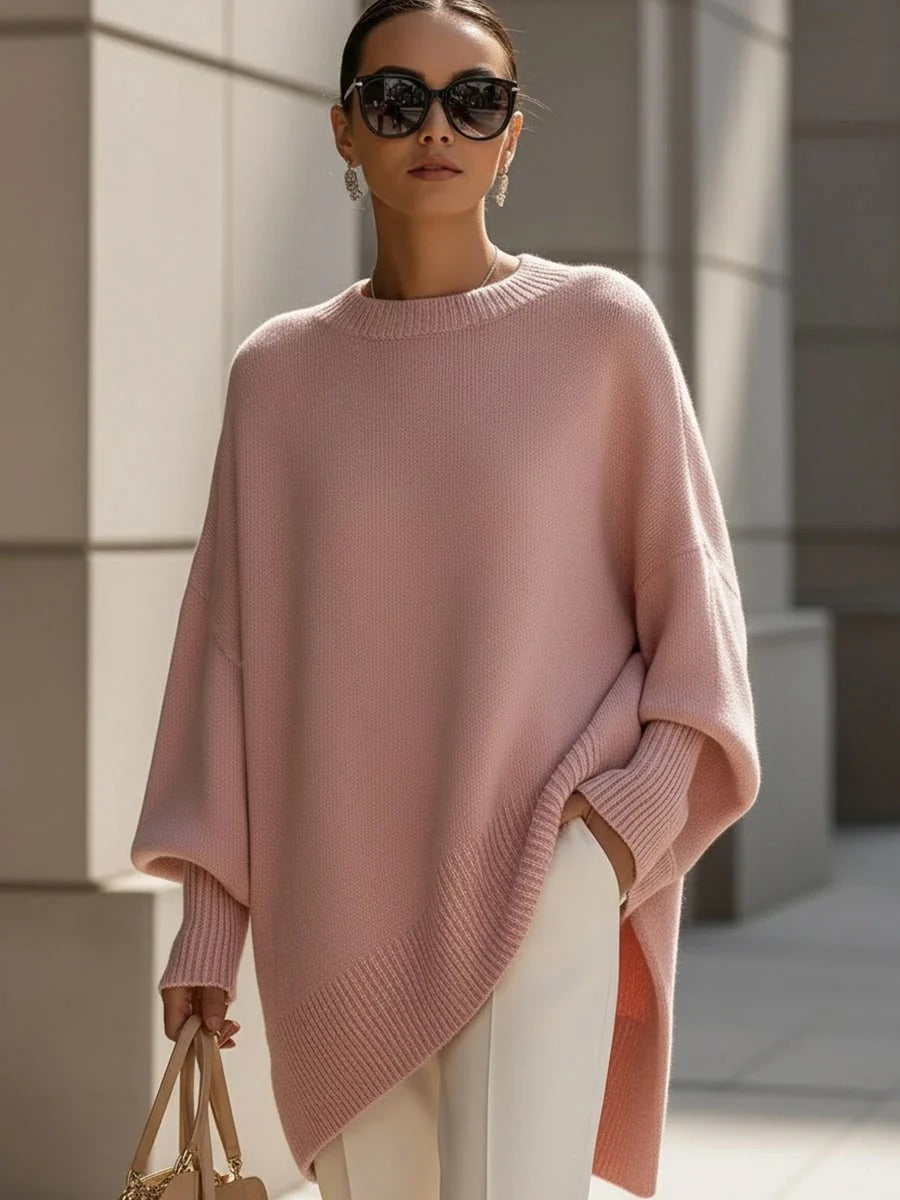 Dames Gebreide Trui – Oversized Model met Ronde Hals