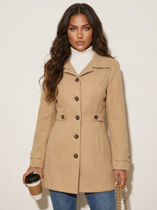 Dames Getailleerde Jas – Klassiek Model met Knoopsluiting