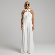 Elegant halter jumpsuit with wide legs - Amélie