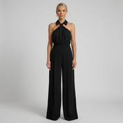 Elegant halter jumpsuit with wide legs - Amélie