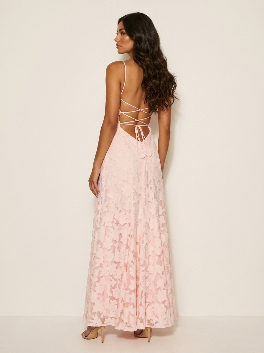 Luxury floral jacquard maxi dress - Amélie