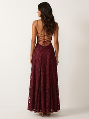 Luxury floral jacquard maxi dress - Amélie