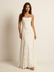 Luxury floral jacquard maxi dress - Amélie