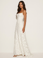 Luxury floral jacquard maxi dress - Amélie