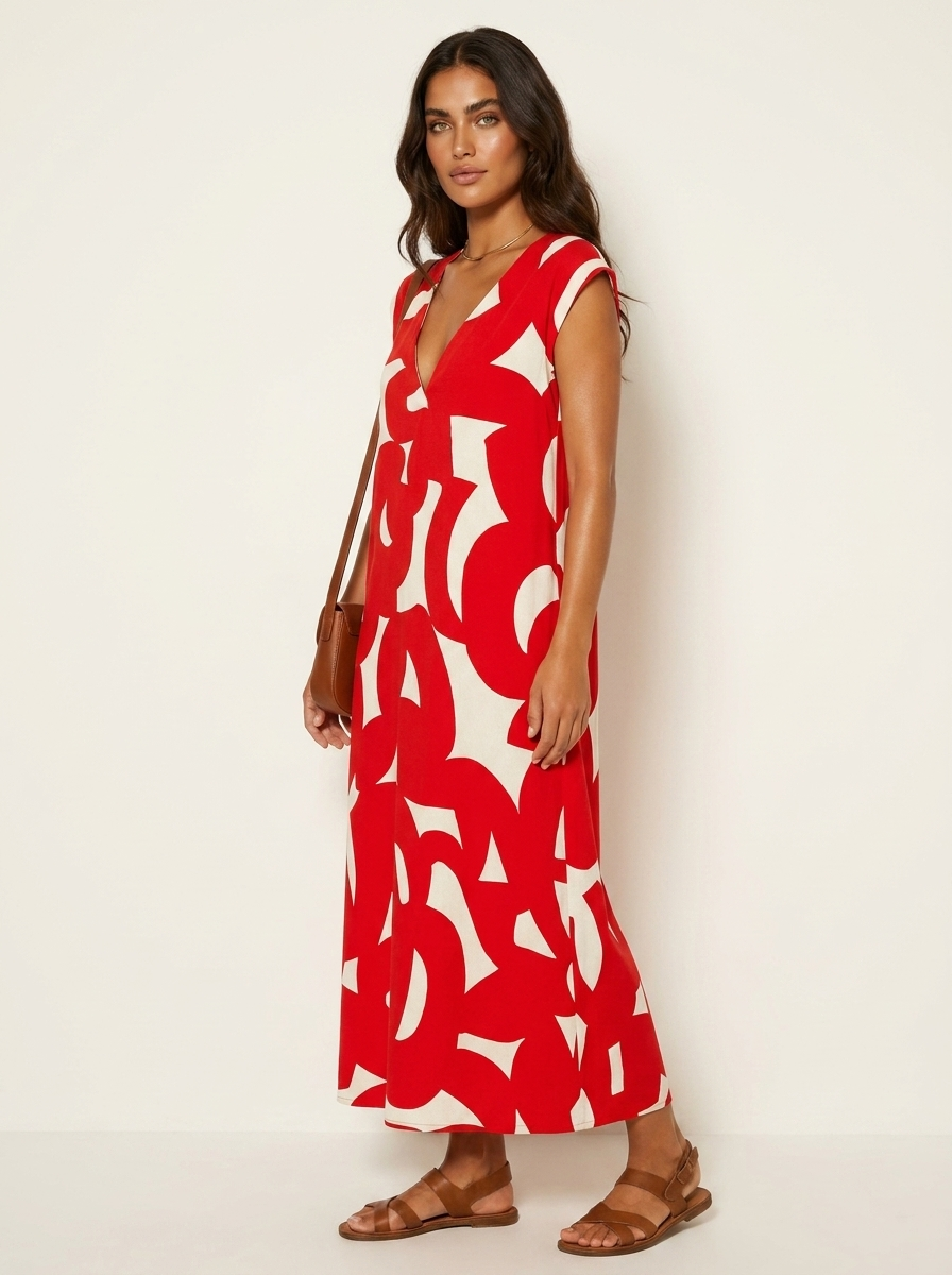 Maxi dress with abstract print - Isla