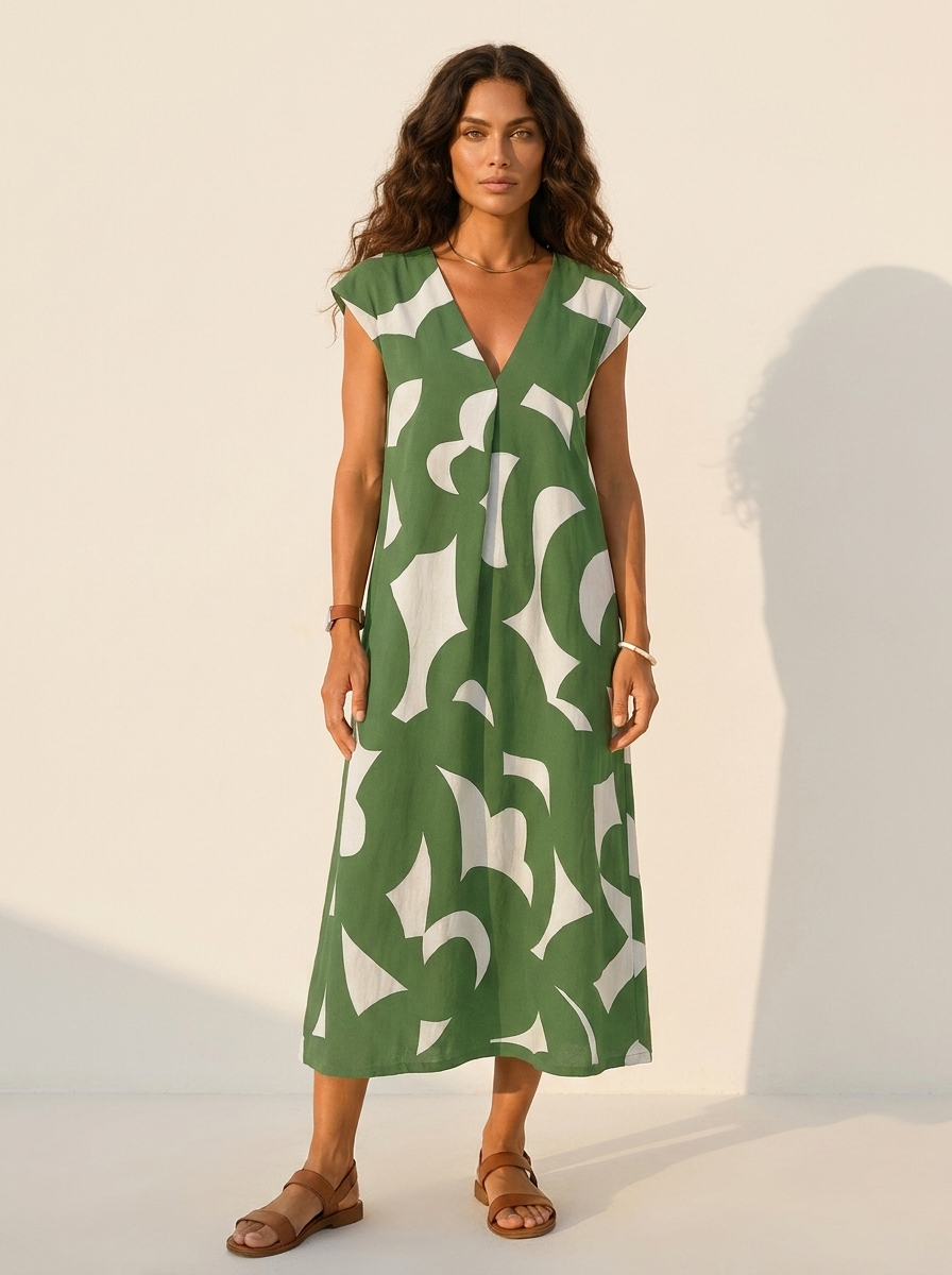 Maxi dress with abstract print - Isla