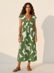 Maxi dress with abstract print - Isla