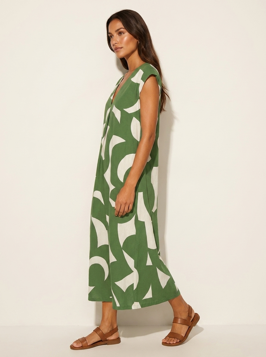 Maxi dress with abstract print - Isla