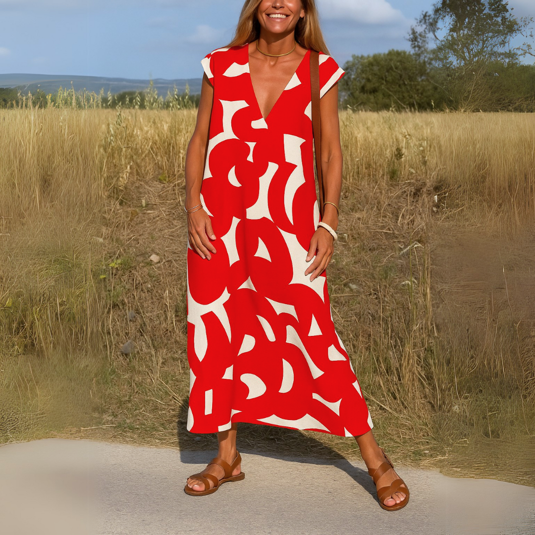 Maxi dress with abstract print - Isla
