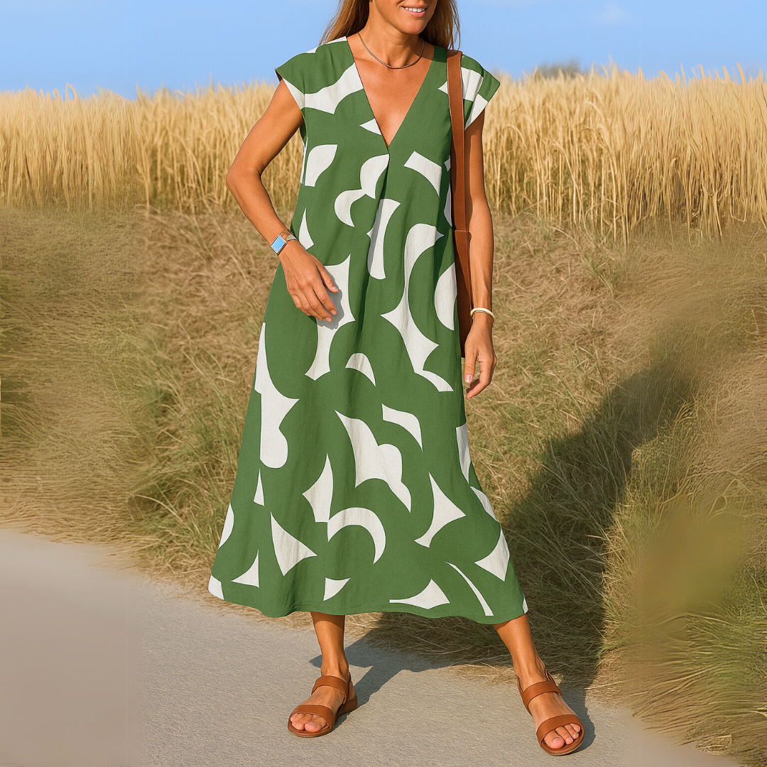 Maxi dress with abstract print - Isla