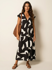 Maxi dress with abstract print - Isla