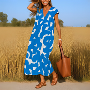 Maxi dress with abstract print - Isla