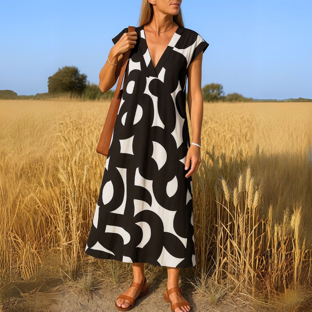 Maxi dress with abstract print - Isla