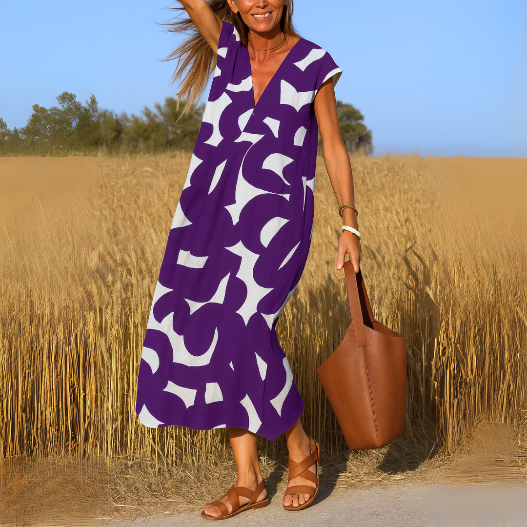 Maxi dress with abstract print - Isla