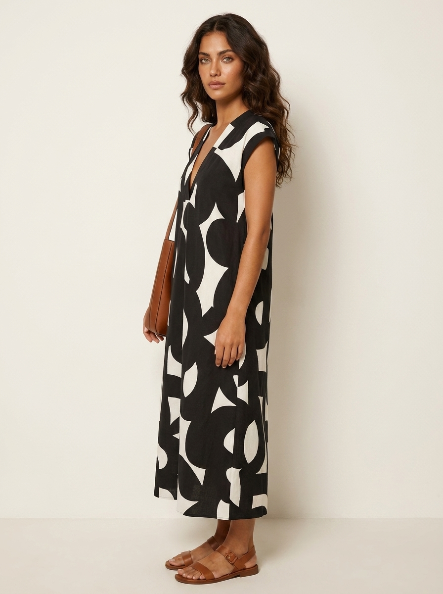 Maxi dress with abstract print - Isla