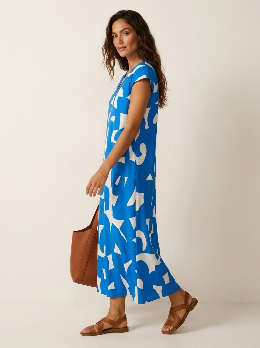 Maxi dress with abstract print - Isla