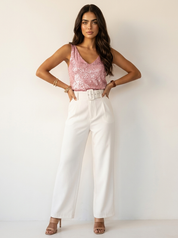 V-neck sequin cami top - Stella
