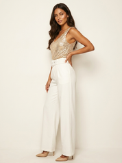 V-neck sequin cami top - Stella