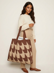Dames Shopper Tas – Ruim Model met Geometrisch Patroon