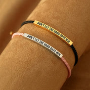 Dames Tekstarmband – Verstelbare Armband met Inspirerende Tekst