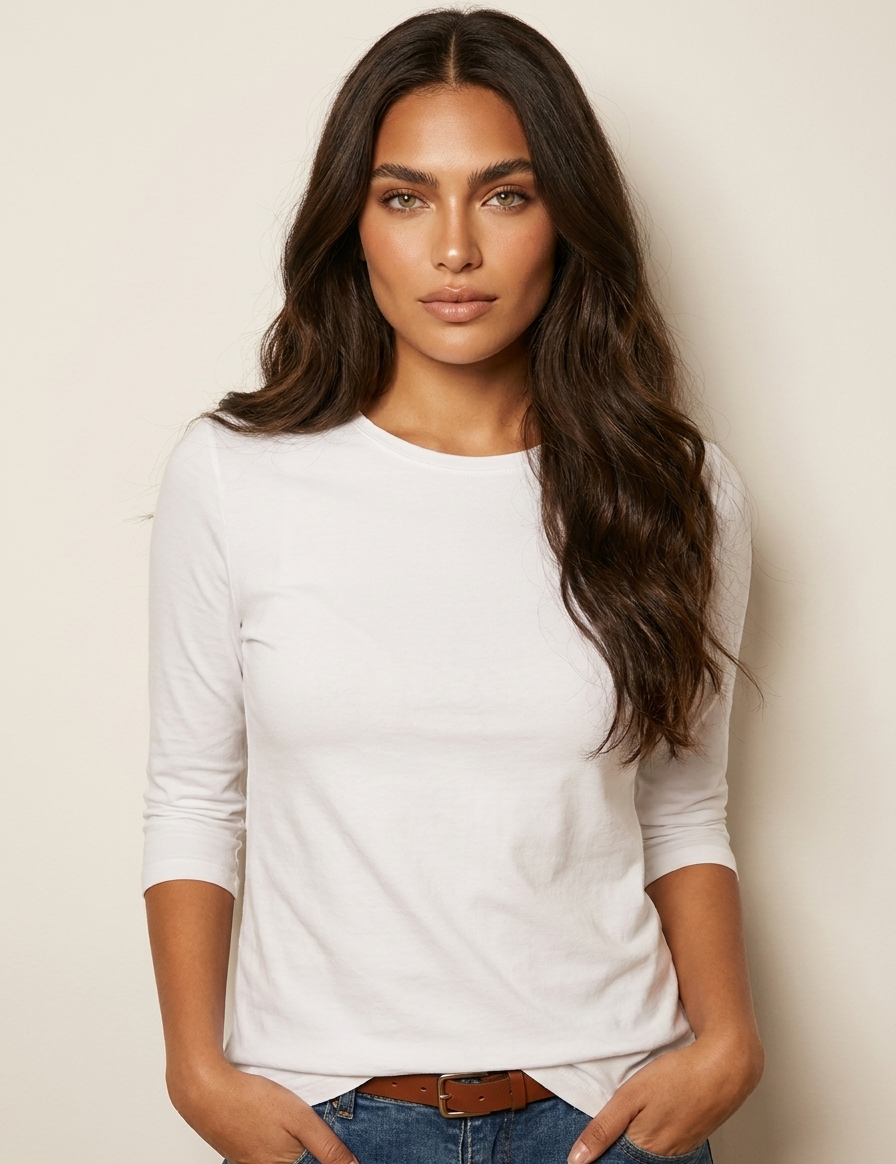 Dames_Top_met_Mouwen_Effen_met_Ronde_Hals_2.png