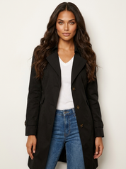Dames Trenchcoat – Getailleerd Model met Knoopsluiting
