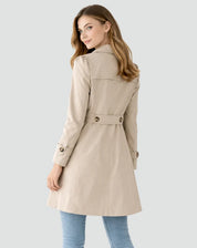 Dames Trenchcoat – Getailleerd Model met Knoopsluiting