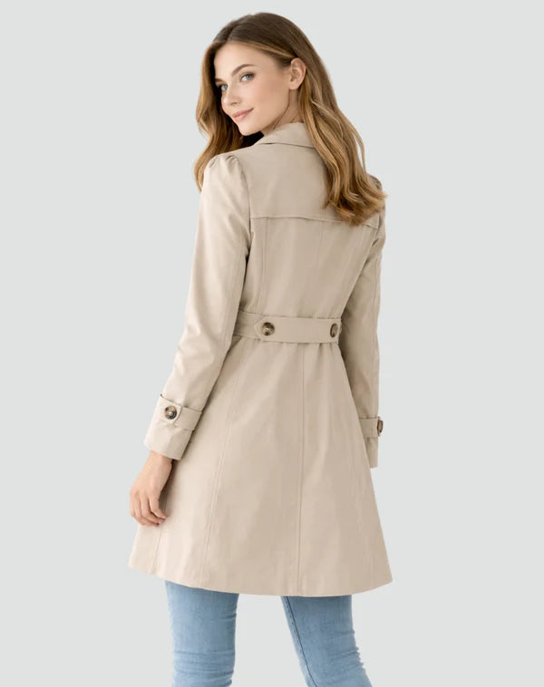 Dames Trenchcoat – Getailleerd Model met Knoopsluiting