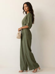 Elegant wide-leg jumpsuit - Isabella