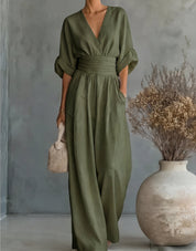 Elegant wide-leg jumpsuit - Isabella