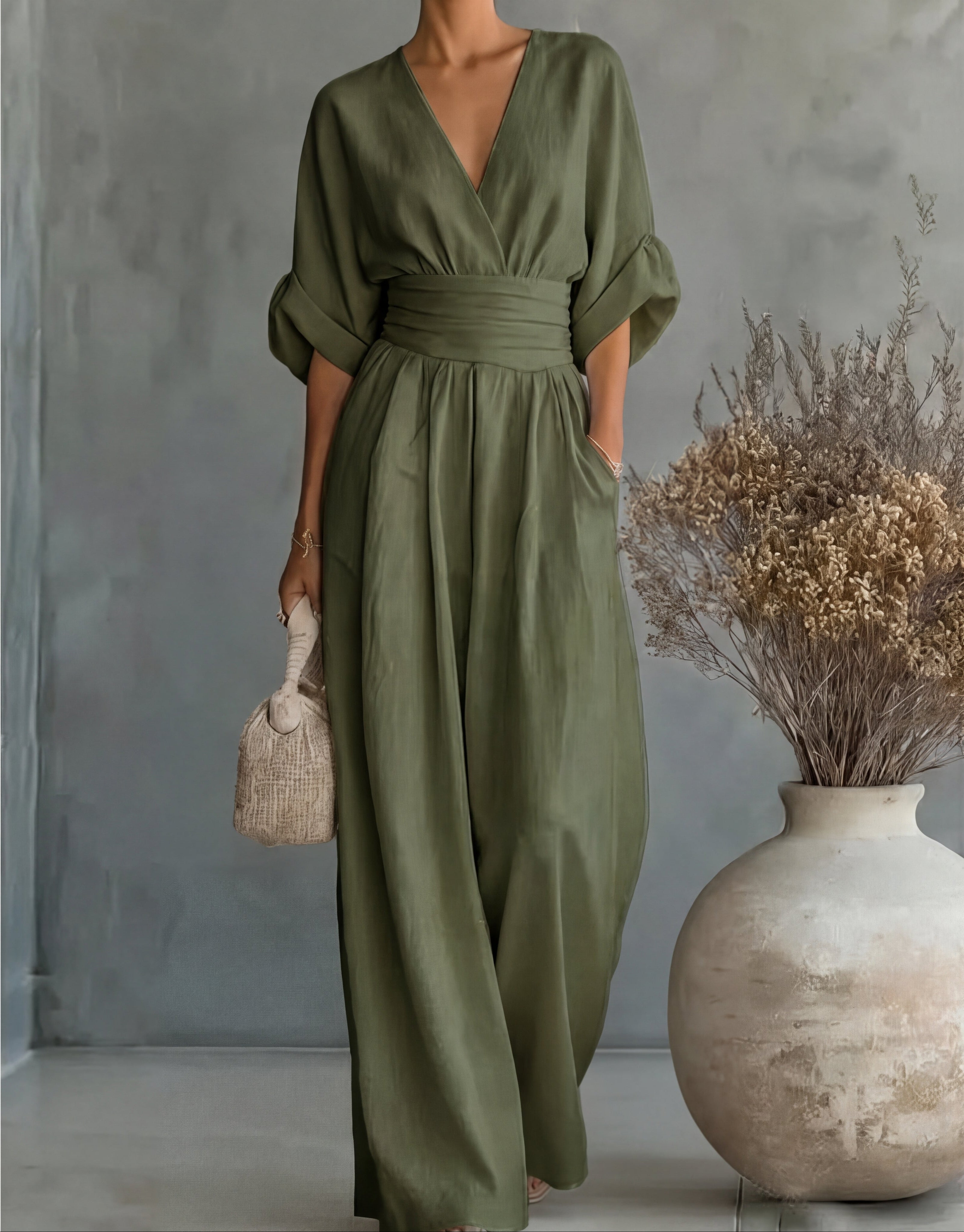 Elegant wide-leg jumpsuit - Isabella