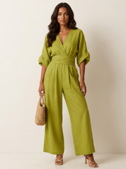 Elegant wide-leg jumpsuit - Valentina