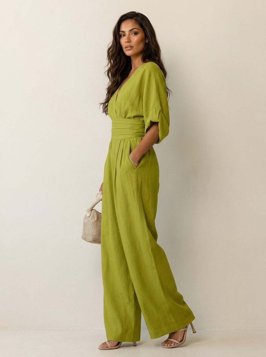 Elegant wide-leg jumpsuit - Valentina