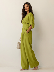 Elegant wide-leg jumpsuit - Valentina