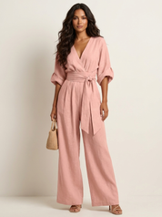 Elegant wide-leg jumpsuit - Valentina