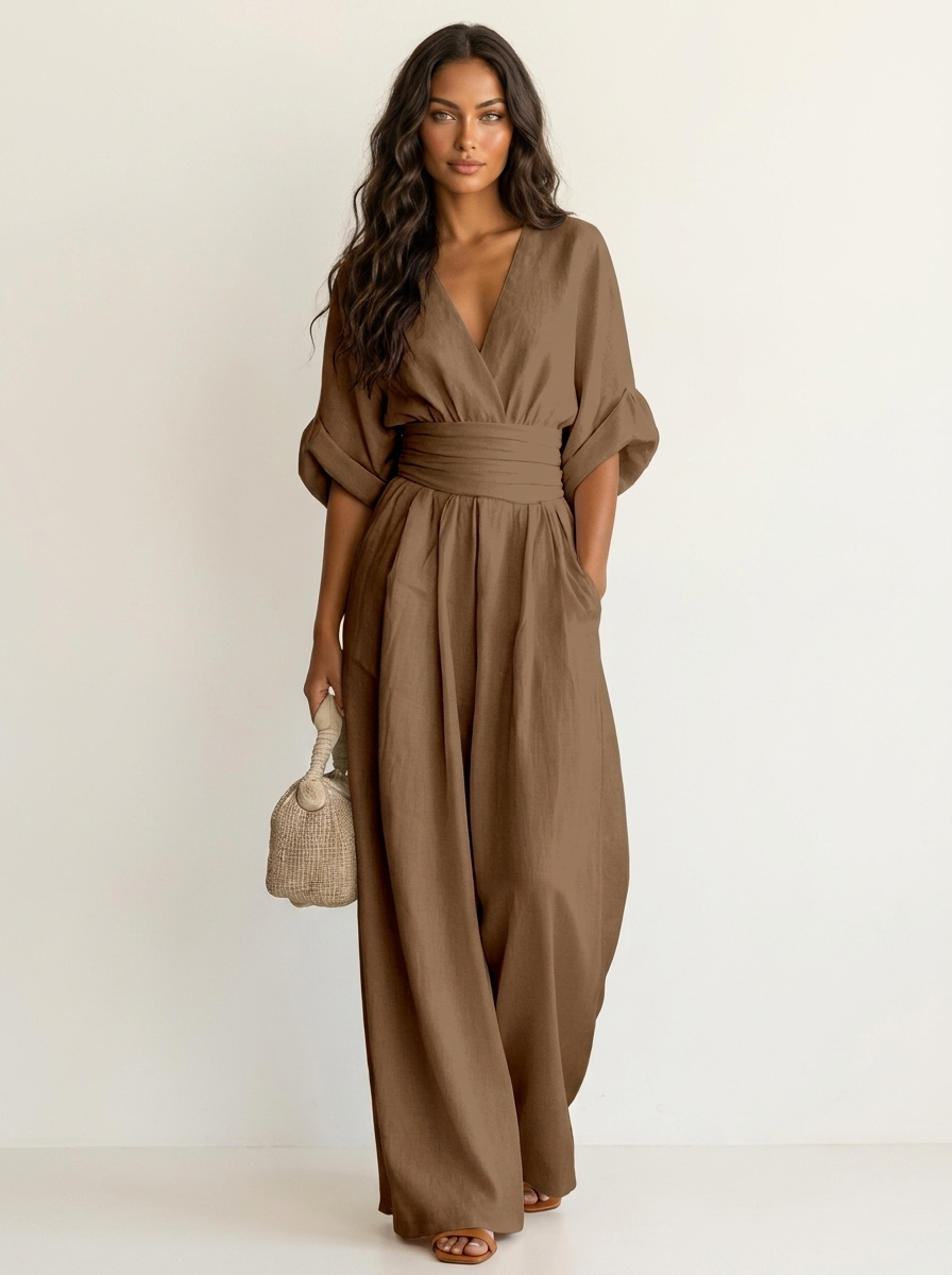 Elegant wide-leg jumpsuit - Valentina